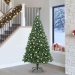 vidaXL Brad de Craciun artificial Verde 240 cm PVC si Otel si Plastic GartenMobel Dekor (3396933)