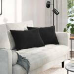 vidaXL Perne pentru canapea 2 pcs Negru 60 x 40 cm GartenMobel Dekor (42013676)