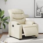 vidaXL Fotoliu rabatabil electric, crem, piele ecologica GartenMobel Dekor (3206586)