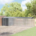 vidaXL Cusca pentru pasari Antracit 860 x 310 x 247 cm Otel Galvanizat GartenMobel Dekor (3325164)
