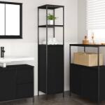 vidaXL Dulap de baie cu rafturi Stejar negru 36x35x165 cm GartenMobel Dekor (861907)