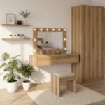 vidaXL Masa de Machiaj cu sertar Maro 100 x 40 x 70 cm Lemn compozit GartenMobel Dekor (865243)