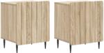 vidaXL Set 2 noptiere stejar sonoma cu picioare metalice, 43x34, 5x52 cm (894340)