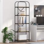 vidaXL Raft pentru carti Stejar afumat 60 x 30 x 183 cm Lemn compozit GartenMobel Dekor (879853) Biblioteca