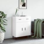 vidaXL Servanta, alb extralucios, 69, 5x34x90 cm, lemn compozit GartenMobel Dekor (827998) Comoda