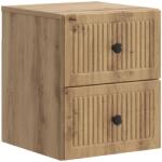 vidaXL Noptiera suspendata cu 2 sertare, stejar artizanal, 33 x 34, 5 x 40 cm (897973)