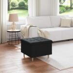 vidaXL Ottomana de depozitare cu perna Negru 60 x 60 x 45 cm tesatura GartenMobel Dekor (876820)