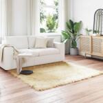 vidaXL Covor din Lana Faux Tafalla Crem 120 x 120 cm Poliester GartenMobel Dekor (42021509) Covor
