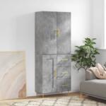 vidaXL Dulap înalt, gri beton, 69, 5x34x180, lemn compozit GartenMobel Dekor (3196007) Comoda