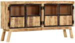 vidaXL Servanta, maro si negru, 160x30x80 cm, lemn de mango nefinisat GartenMobel Dekor (247994) Comoda