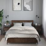 vidaXL Noptiere, 2 buc. , stejar maro, 40x40x55 cm, lemn compozit GartenMobel Dekor (846083)