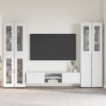vidaXL Set comoda TV cu sertar cu raft FLORIN 3 pcs Alb Lemn compozit GartenMobel Dekor (3398004)
