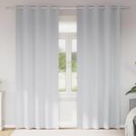 vidaXL Perdele Opaque cu Inel 2 pcs Gri Deschis 225 x 140 cm Poliester GartenMobel Dekor (4107350)