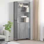 vidaXL Dulapuri Inalte Gri Sonoma 79 x 36 x 200 cm Lemn compozit GartenMobel Dekor (3403043) Comoda