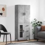 vidaXL Dulap înalt, gri beton, 69, 5x34x180, lemn compozit GartenMobel Dekor (3195959) Comoda