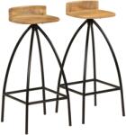 vidaXL Scaune de bar, 2 buc. , lemn masiv de mango GartenMobel Dekor (245265)