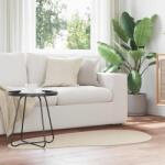 vidaXL Covor oval bej HUARTE 80x150 cm din poliester, antiderapant (4103761) Covor