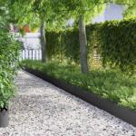 vidaXL Borduri pentru gazon 20 pcs Negru 103 x 0, 05 x 22 cm Otel GartenMobel Dekor (874745)