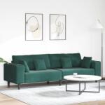 vidaXL Canapea Verde închis 250 x 77 x 76 cm Catifea GartenMobel Dekor (3335155) Canapea