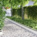 vidaXL Borduri pentru gazon 10 pcs Alb 103 x 0, 05 x 22 cm Otel GartenMobel Dekor (874831)