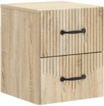 vidaXL Noptiera suspendata stejar sonoma, 2 sertare, 34, 5 x 33 x 40 cm (898979)