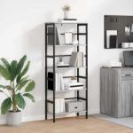 vidaXL Raft pentru carti Gri Sonoma 60 x 29, 5 x 149 cm Lemn compozit GartenMobel Dekor (883931) Biblioteca