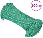 vidaXL Franghie de barca, verde, 5 mm, 100 m, polipropilena GartenMobel Dekor (152705)