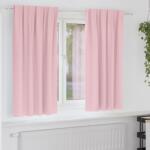vidaXL Perdele Opaque cu Inel 2 pcs Roz bebe 175 x 140 cm Poliester GartenMobel Dekor (4107519)