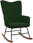 vidaXL Scaun balansoar, verde închis, catifea GartenMobel Dekor (327745) Balansoar