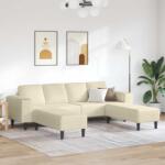 vidaXL Canapea Crem 250 x 188 x 76 cm Tesatura din corduroy GartenMobel Dekor (3335133) Canapea