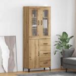 vidaXL Bufet Stejar Artizanal 69, 5 x 34 x 180 cm Lemn compozit GartenMobel Dekor (3416004) Comoda