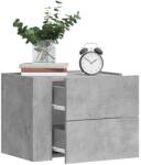 vidaXL Noptiere de perete, 2 buc. , gri beton, 45x30x35 cm GartenMobel Dekor (848332)