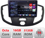Edotec Navigatie Android Ford Transit V363 2015-2021 QLED 2K, 16GB RAM, 512GB (KIT-custom+EDT-E809-2K)