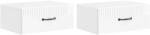 vidaXL Set 2 noptiere suspendate cu sertar, alb foarte lucios, 49x34, 5x20 cm (898964)