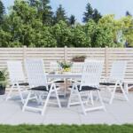 vidaXL Perne scaun gradina carouri negre, 6 buc. 50x50x4 cm, textil GartenMobel Dekor (361082)