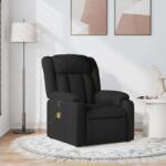 vidaXL Fotoliu de masaj rabatabil, negru, material textil GartenMobel Dekor (373588)