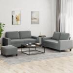 vidaXL Set de canapele, 3 piese, gri închis, textil GartenMobel Dekor (3201891) Canapea