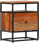 vidaXL Noptiera, 40 x 30 x 50 cm, lemn masiv reciclat si otel GartenMobel Dekor (282725)