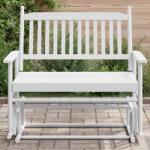 vidaXL Banca glisanta, alb, 118x70x104, 5 cm, lemn masiv de plop GartenMobel Dekor (4008868) Balansoar
