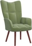 vidaXL Scaun de relaxare, verde deschis, catifea GartenMobel Dekor (328054)