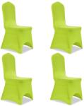 vidaXL Husa de scaun elastica, 4 buc. , verde GartenMobel Dekor (131417)