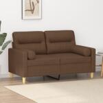 vidaXL Canapea cu 2 locuri cu pernute, maro, 120 cm, textil GartenMobel Dekor (3200816) Canapea