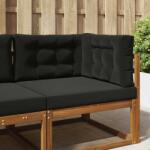 vidaXL Perna pentru canapea de exterior 3 pcs Negru Poliester GartenMobel Dekor (900887)