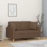 vidaXL Canapea cu 2 locuri cu pernute, maro, 120 cm, textil GartenMobel Dekor (3200904) Canapea