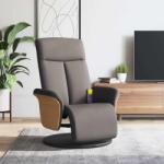 vidaXL Fotoliu masaj rabatabil cu suport picioare, gri taupe, textil GartenMobel Dekor (356538)