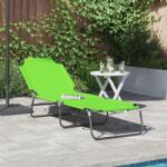 vidaXL Sezlong pliabil portabil verde din tesatura Oxford 600D GartenMobel Dekor (42003144)
