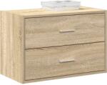 vidaXL Dulap cu 2 sertare Stejar Sonoma 60x31x40 cm Lemn prelucrat GartenMobel Dekor (858825) Comoda