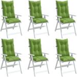 vidaXL Perne scaun spatar înalt 6 buc. melanj verde 120x50x7 cm textil GartenMobel Dekor (4002363)