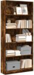 vidaXL Biblioteca, stejar fumuriu, 80x24x176 cm, lemn prelucrat GartenMobel Dekor (857857) Biblioteca