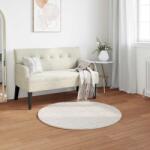 vidaXL Covor din Blana Faux de Iepure Olite Crem Ø 120 cm Poliester GartenMobel Dekor (42021669) Covor